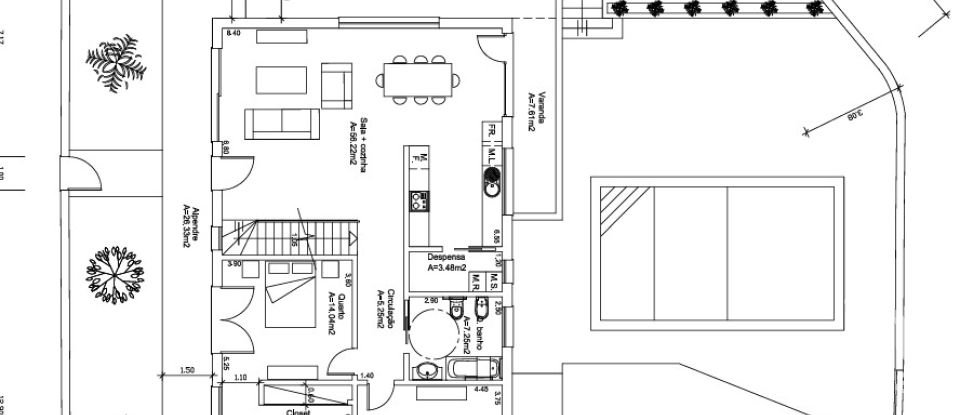 Maison T4 à Vermelha de 228 m²