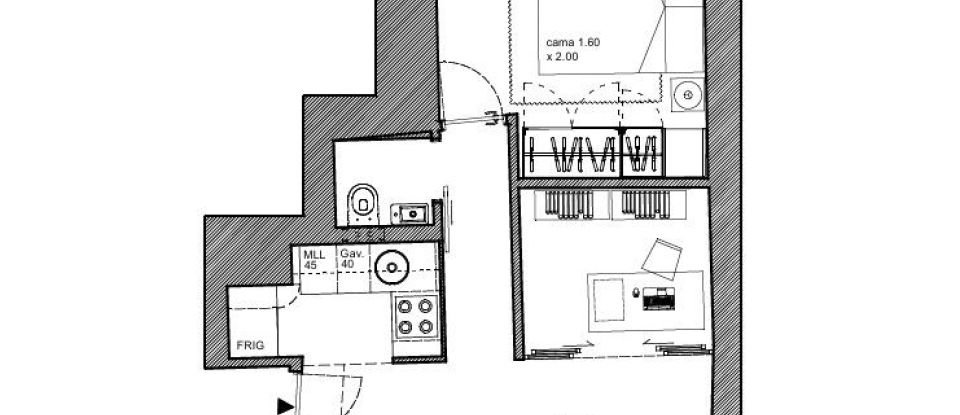 Apartamento T1 em Misericórdia de 78 m²