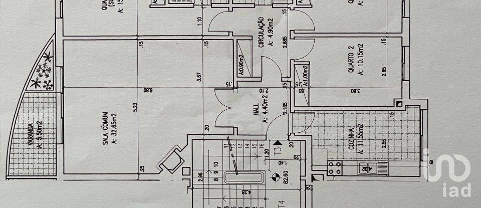 Appartement T3 à Cascais e Estoril de 117 m²