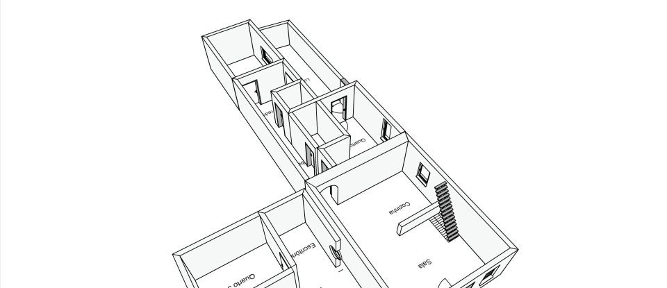 Maison de ville T3 à Bensafrim e Barão de São João de 115 m²