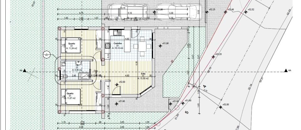 House T2 in A dos Cunhados e Maceira of 80 m²