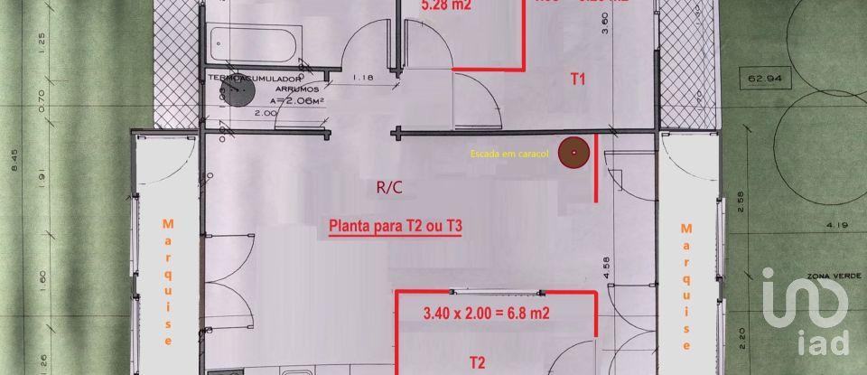 Casa / Villa T1 em Charneca De Caparica E Sobreda de 66 m²