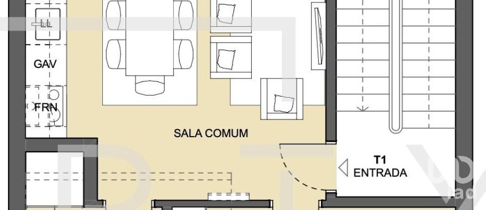 Appartement T1 à Campolide de 40 m²