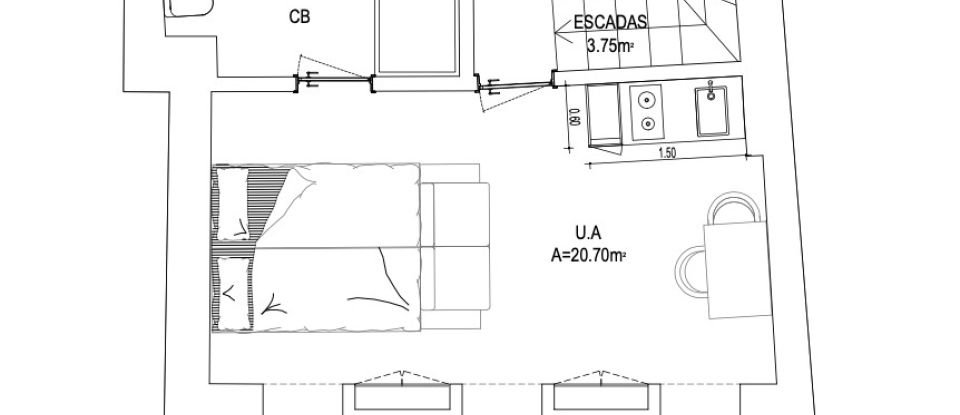 Prédio em Misericórdia de 154 m²