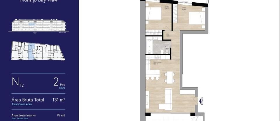 Appartement T2 à Montijo e Afonsoeiro de 131 m²