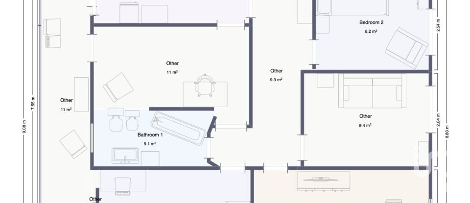 Appartement T4 à Setúbal (São Julião, Nossa Senhora da Anunciada e Santa Maria da Graça) de 96 m²