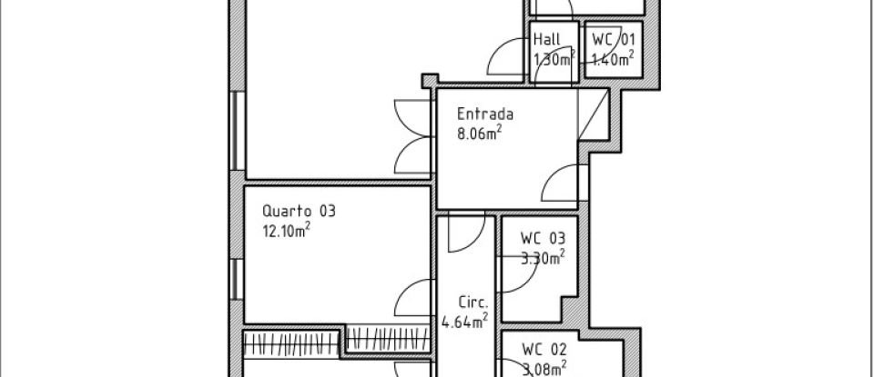 Apartment T3 in Aldoar, Foz Do Douro E Nevogilde of 121 m²